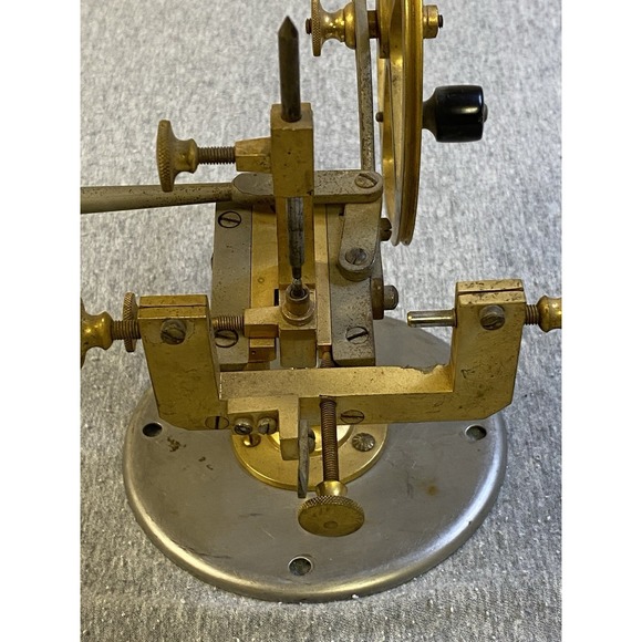 Antique Brass Gear Hobbing Machine Watchmaker Lathe Tool - Picture 8 of 14
